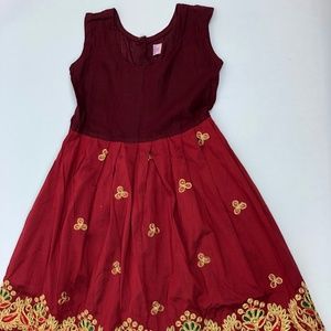 Sara Sara Girls Red gold  Shimmy Dress Sleeveless